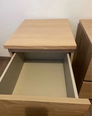 2 Cómodas/Mesillas MALM Ikea Madera