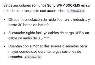 Auriculares Sony WH-1000XM5 Negros