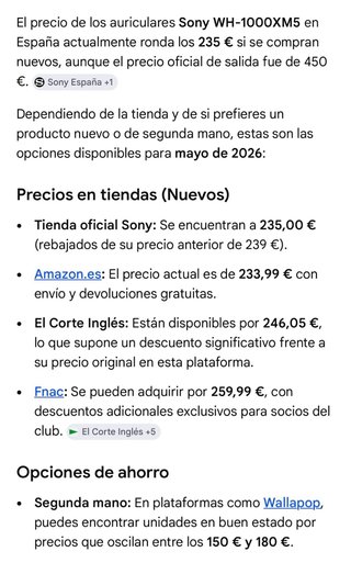 Auriculares Sony WH-1000XM5 Negros