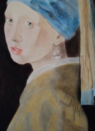 Quadro dipinto su cartoncino