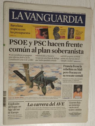 Diario La Vanguardia 13 Enero 2013