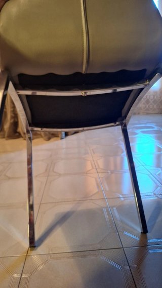 Juego de 6 sillas de comedor gris perla