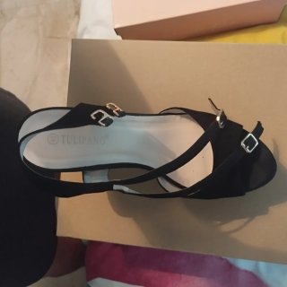 Zapatos de tacón negros con plataforma