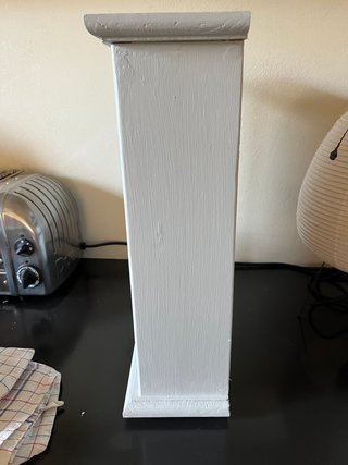 Mobiletto porta barattoli in legno grigio