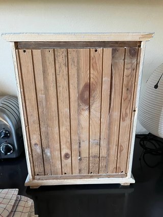 Mobiletto porta barattoli in legno grigio