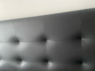 Cabecero polipiel negro cama 1,50