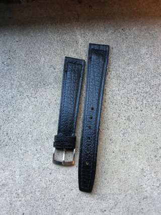 Cinturino vintage vera pelle nero
