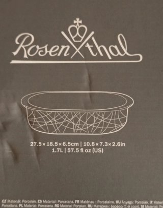 Pirofile Rosenthal in porcellana bianca