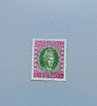Marca da bollo 3000 Lire Italia