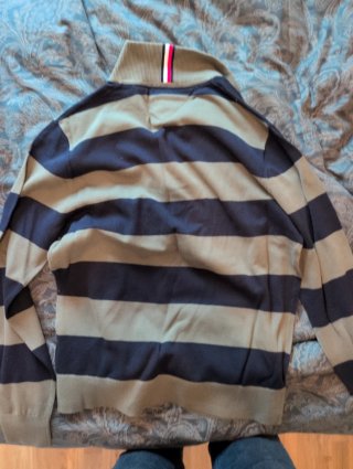 Jersey Tommy Hilfiger Rayas Verde y Negro Talla L