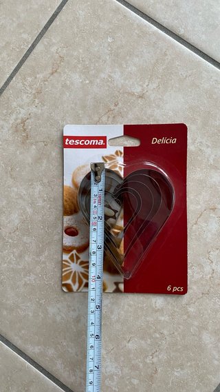Set 6 stampini biscotti cuore