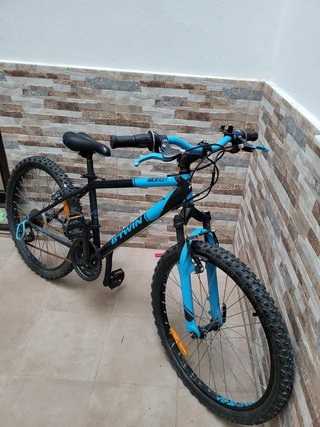 Bicicleta Btwin Rockrider Azul Psta niño de 6 a 12