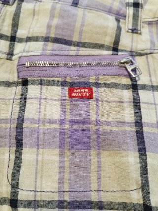 Bermuda cargo Miss Sixty tartan lino