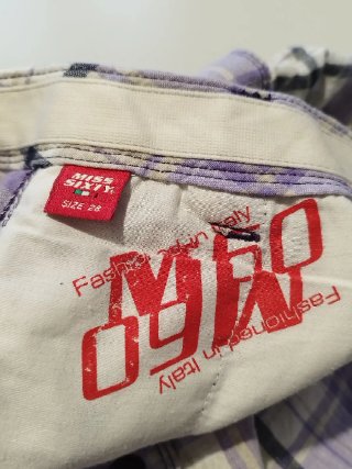 Bermuda cargo Miss Sixty tartan lino