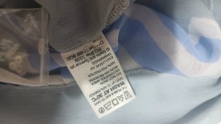 Blusa floral azul y blanca talla única