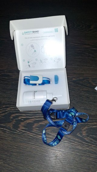 Pulsera Gel Hidroalcohólico SAFETYBAND Azul