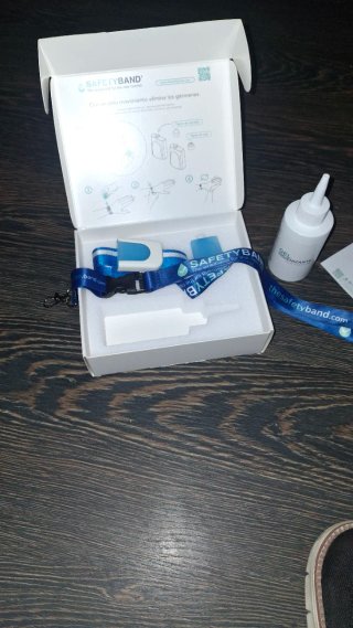 Pulsera Gel Hidroalcohólico SAFETYBAND Azul