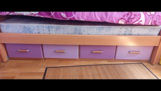 Armario juvenil 4 cajones y 2 puertas + cama nido