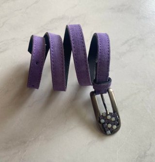 Cintura bambina viola con fibbia decorata