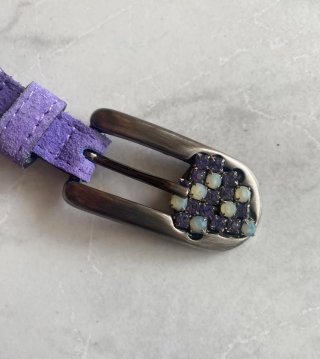 Cintura bambina viola con fibbia decorata