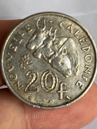 Moneda 20 Francos Nueva Caledonia 1970