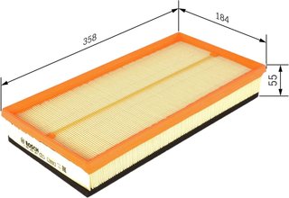 Bosch S3081 Filtro de Aire para Coche - Restringe Partículas de la Entrada de Aire