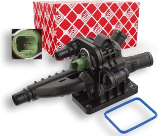 Febi bilstein 106066 - Termostato con caja, junta e interruptor de temperatura, 1 unidad