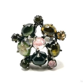Anillo Plata Ley 925 Gemas Colores 20gr