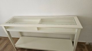 Mueble recibidor de madera blanco