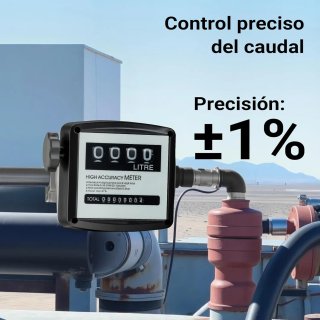 Contador de gasóleo 3 bar 19-120 l/min conexiones 1" bomba de gasóleo