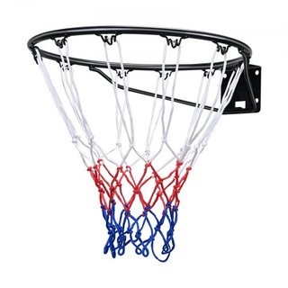 Aro de Baloncesto, Aro de Baloncesto Montado en Pared o Puerta, Reemplazo de Aro de Baloncesto Flex de Q235 de Alta Resistencia con Red y Doble Resorte, Aro Colgante Estándar de 18" para Interiore...