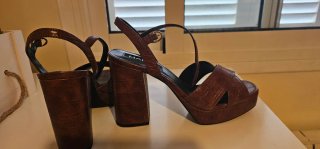 Zapatos de tacón rosa/morado talla 41