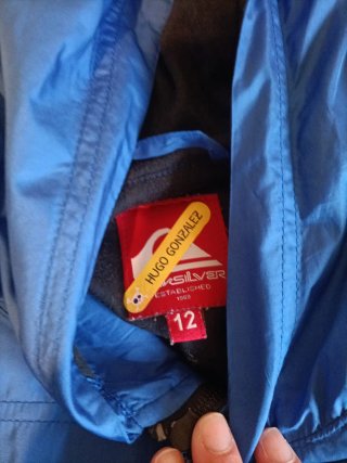 Chaqueta Quiksilver capucha azul T12