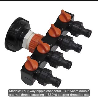Adaptador GRG 4 salidas + acople roscado