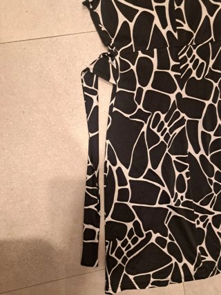 Vestido estampado blanco y negro