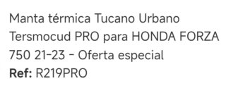 Honda Forza cubrepiernas