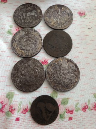Lote 7 monedas antiguas