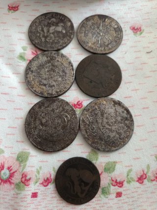 Lote 7 monedas antiguas