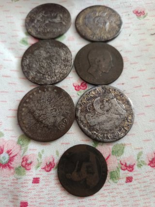 Lote 7 monedas antiguas