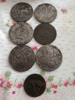 Lote 7 monedas antiguas