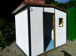 Caseta de jardín móvil.