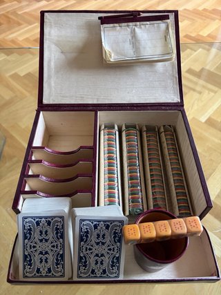 Maletín Póker Antiguo en madera