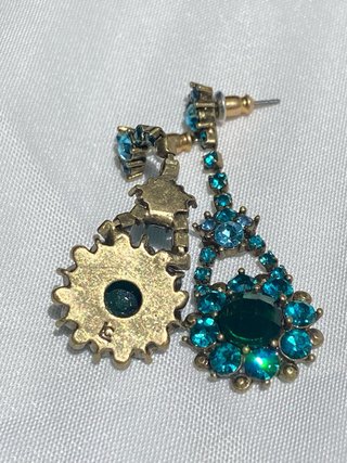 Pendientes vintage verde y turquesa