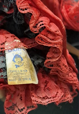 Bambola ballerina flamenco rossa e nera