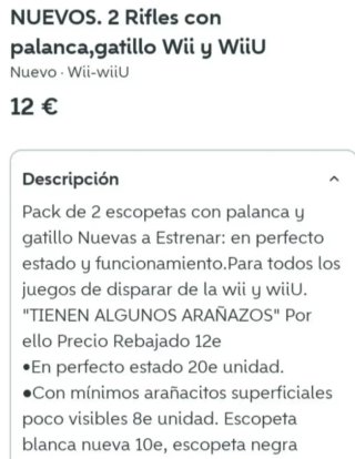 NUEVO. 2 Rifles Wii + Pistola Wii