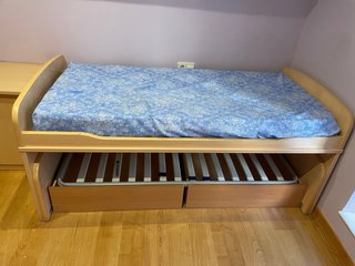 Cama individual 90cm con cajones