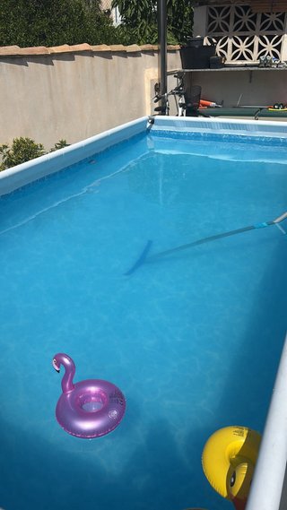 Piscina Rectangular Intex Azul y Blanca