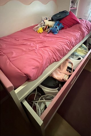 Cama juvenil 90 + cama extra 80 + 3 cajones.