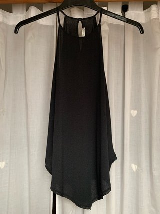 Blusa negra gasa talla única