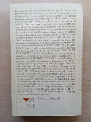 La explicación en las ciencias de la conducta.